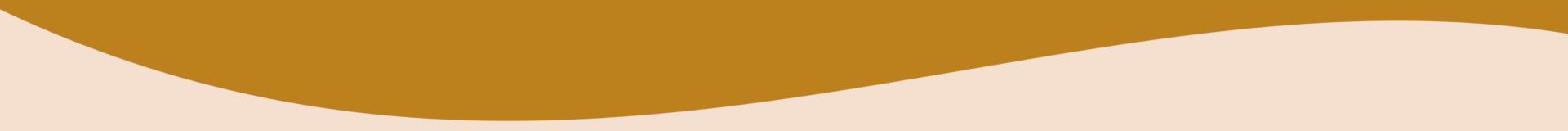 A golden-brown wavy shape flows across the top of a cream background, creating a smooth curved border between the two colors.